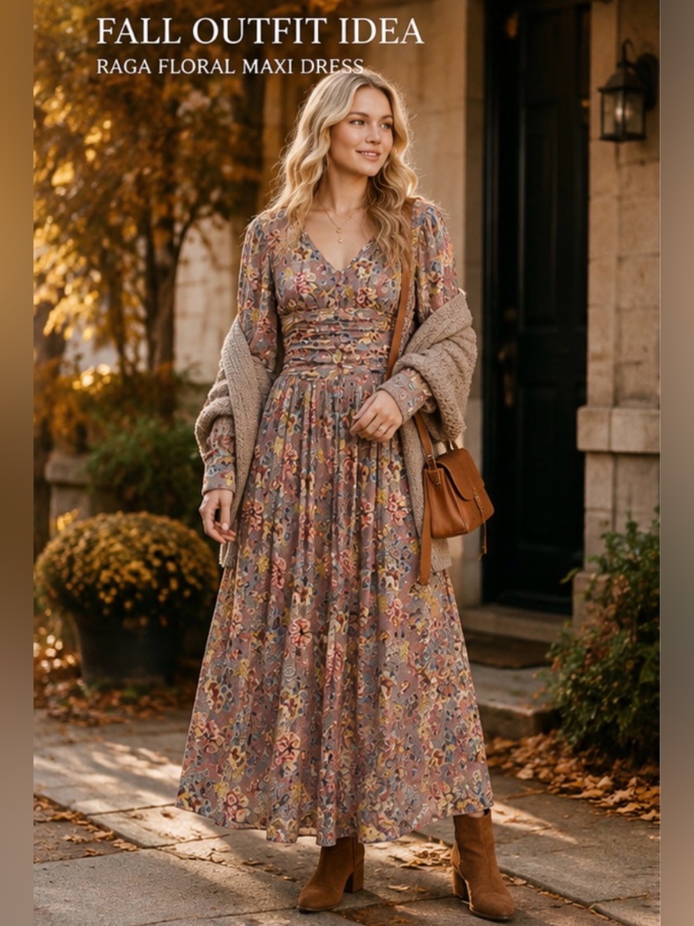 RAGA Floral Maxi Dress — Rose Multi